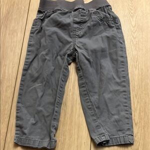 Kids Gray Elastic Waist Pants